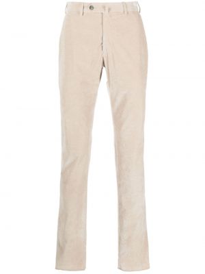 Pantaloni dritti di velluto a coste slim fit Emporio Armani beige