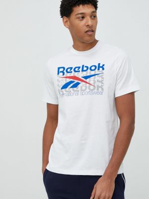 Reebok Classic pamut póló fehér, mintás