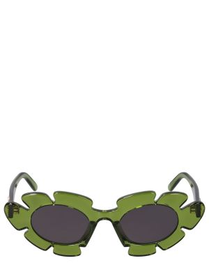 Sunčane naočale s cvjetnim printom Loewe zelena