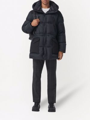 Kabát z nylonu Burberry šedý