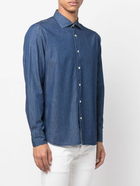 Džínová košile Tintoria Mattei modrá