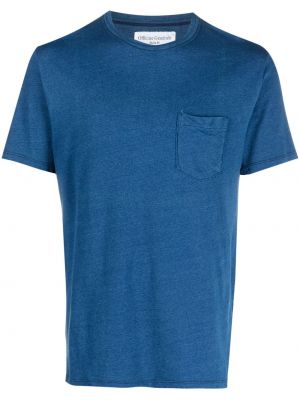Bavlnená košeľa Officine Générale modrá