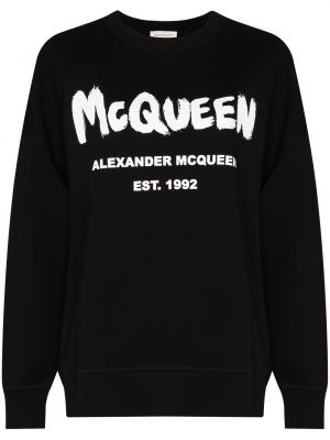 Sweatshirt mit rundhalsausschnitt mit print Alexander Mcqueen