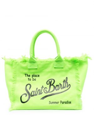 Шопинг чанта с принт Mc2 Saint Barth зелено