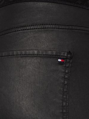 Spodnie skórzane Tommy Hilfiger czarne