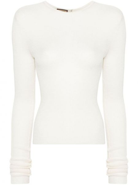 Вълнен пуловер Gucci бяло