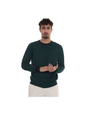 Dzianinowy sweter z okrągłym dekoltem Fay zielony