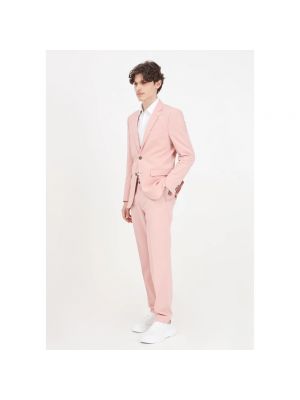 Pantalones con botones con bolsillos Selected Homme rosa