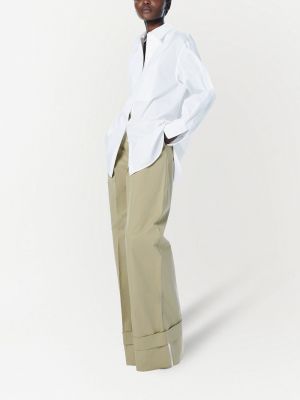 Pantalones chinos de cintura alta Victoria Victoria Beckham marrón