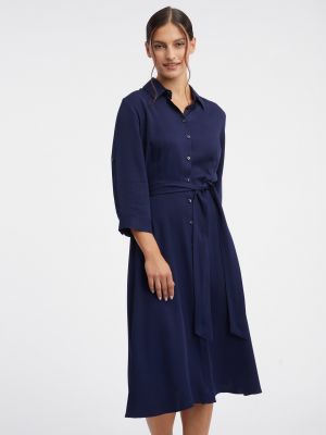 Modré košilové šaty Orsay