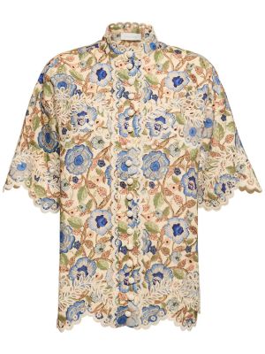 Βαμβακερό πουκάμισο με κέντημα Zimmermann