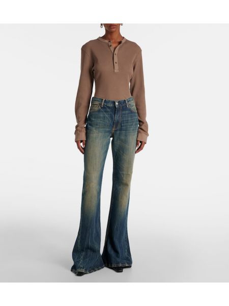 Yüksek belli flare jean pantolon Acne Studios mavi