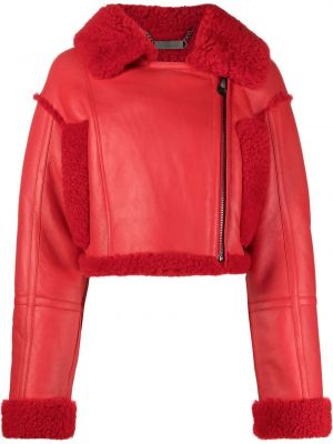 Usnjena jakna Philipp Plein rdeča