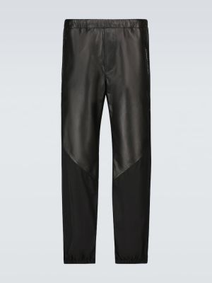Pantaloni sport din piele din nailon Givenchy negru