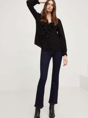 Блуза с апликация Answear Lab черно