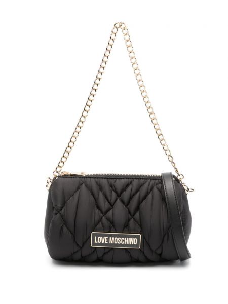 Quiltet taske Love Moschino sort