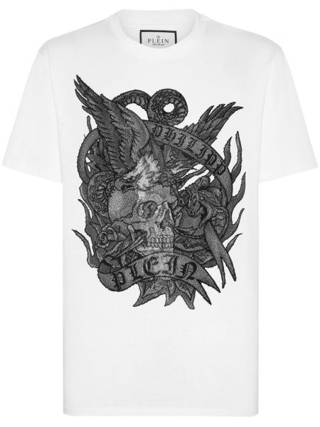 Rund hals t-shirt Philipp Plein hvid