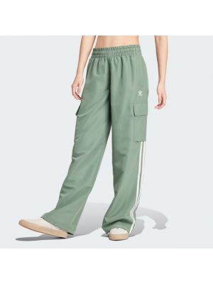 Pantalon cargo en coton en jersey Adidas vert