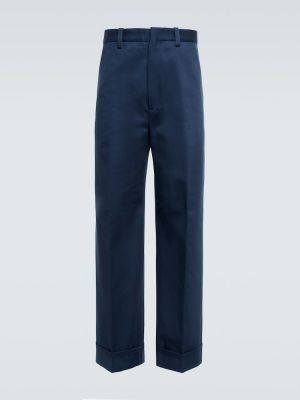 Bombažne hlače chino Kenzo modra