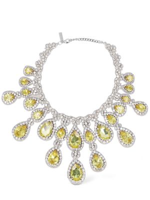 Krištáľový náhrdelník Moschino žltá