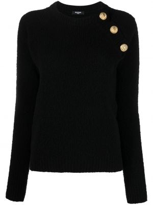 Пуловер с копчета Balmain черно