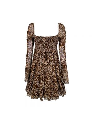 Mini vestido con estampado leopardo Aniye By marrón