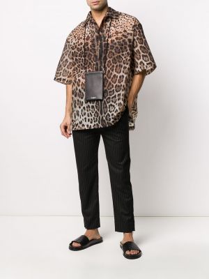 Camisa leopardo Dolce & Gabbana marrón