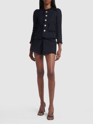 Tweed shorts Dsquared2 schwarz