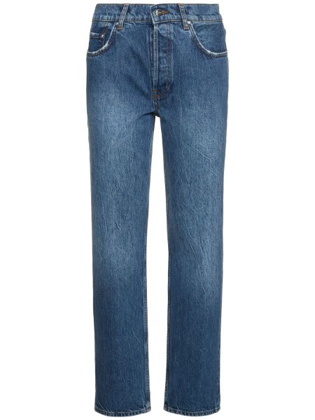 Straight leg-jeans med hög midja Anine Bing blå