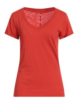 T-shirt in velluto di cotone Velvet By Graham & Spencer rosso