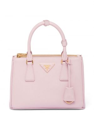 Bőr táska Prada rózsaszín