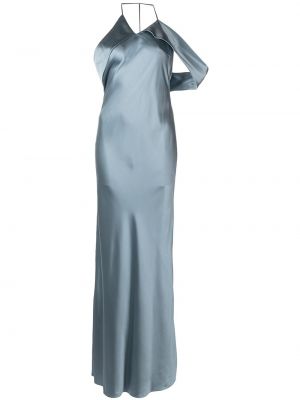 Hedvábné večerní šaty Michelle Mason modré