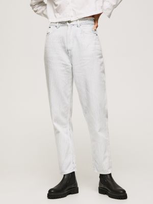 Priliehavé džínsy s rovným strihom Pepe Jeans biela