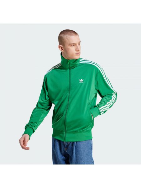 Bluza rozpinana ze stójką Adidas zielona