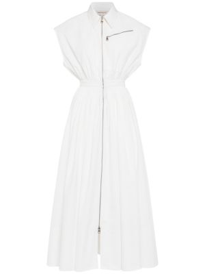 Midi haljina Alexander Mcqueen bijela