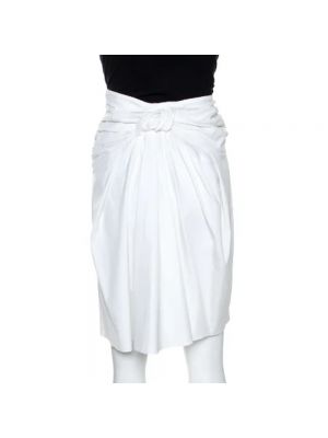 Spódnica bawełniana Dior Vintage biała