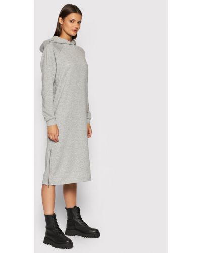 Robe en tricot large Noisy May gris