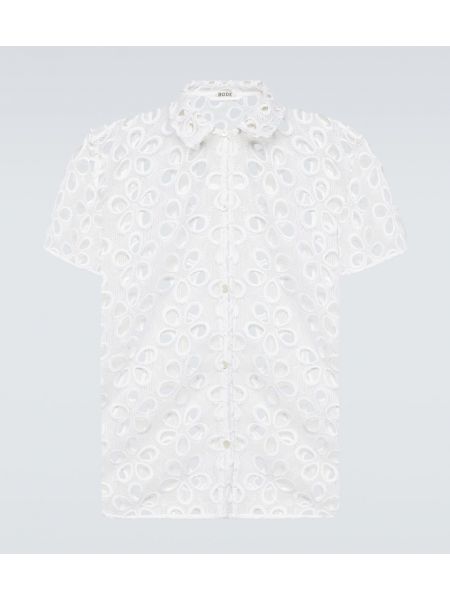 Nėriniuota gėlėta marškiniai Bode balta
