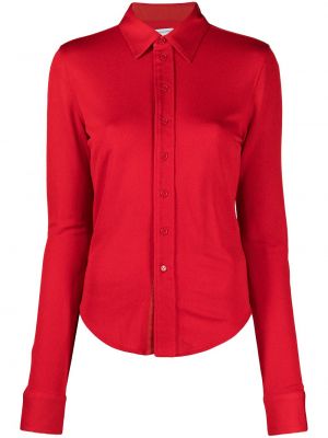 Camisa con botones Bottega Veneta rojo