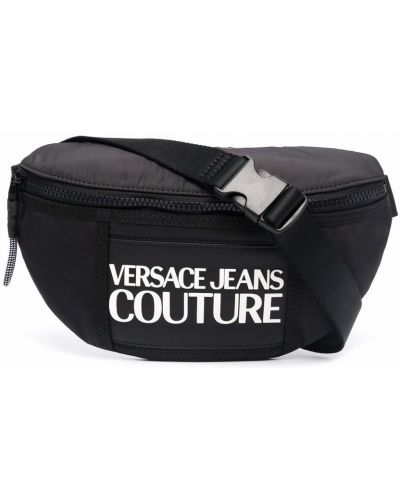 Riñonera con estampado Versace Jeans Couture negro