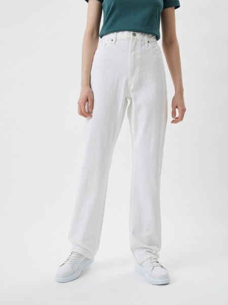 Прямые джинсы Uniqlo белые