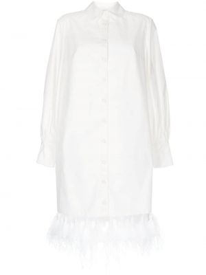 Μακρυμάνικη μάξι φόρεμα Huishan Zhang λευκό