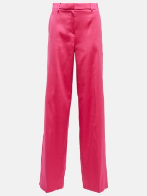 Saténové kalhoty relaxed fit Magda Butrym růžové