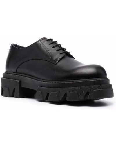 Chunky tipa mežģīņu kurpes ar šņorēm P.a.r.o.s.h. melns