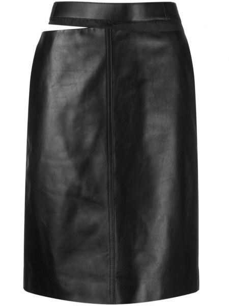 Δερμάτινη φούστα Fendi μαύρο