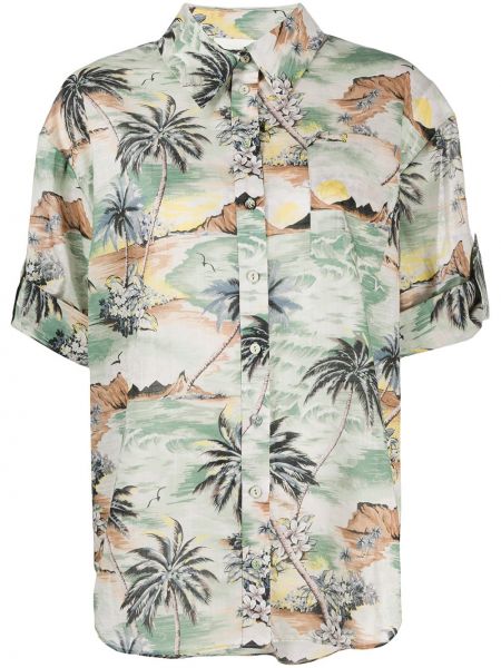 Camisa con estampado tropical Zimmermann verde
