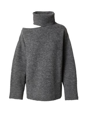 Меланжов пуловер Edited сиво