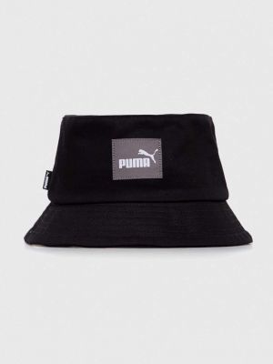 Памучна шапка с козирки Puma черно