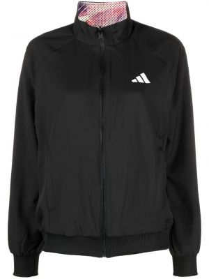 Geflochtene beidseitig tragbare jacke Adidas Tennis schwarz