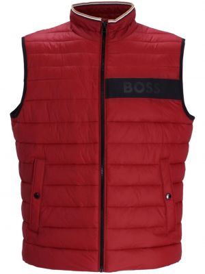 Gilet con stampa Boss rosso